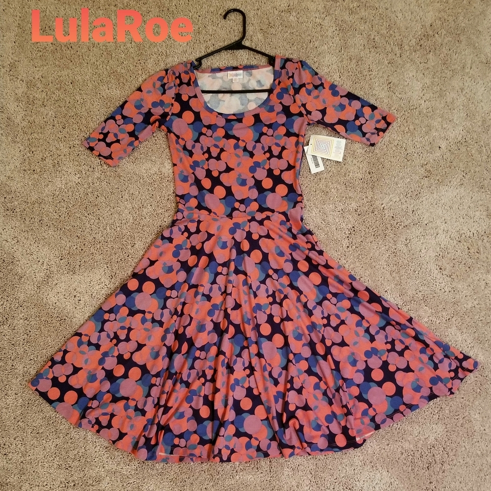 Lula Roe Polka Dot Dress - XS - Nicole style